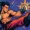 A modern and minimalistic Gen Z-style digital illustration of a muscular martial artist delivering a dynamic combo move, inspired by Victor from Tekken 8, with vibrant colors and bold graphic elements in a 16:9 ratio.