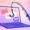 A modern minimalistic digital illustration depicting a phishing attack where a fishing rod aggressively hooks a laptop screen showing password, email, and SMS icons, with vibrant pastel colors and a Gen Z aesthetic