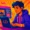 A vibrant modern illustration of a young website developer working on a laptop surrounded by colorful glowing digital effects and futuristic UI elements, representing creativity and technology in Gen Z minimalist style, 16:9 ratio, no outlines, eye-catching colors.